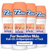 Dry Idea Unscented Roll On Deodorant & Antiperspirant for Women - Hypoallergenic for Sensitive Sk...