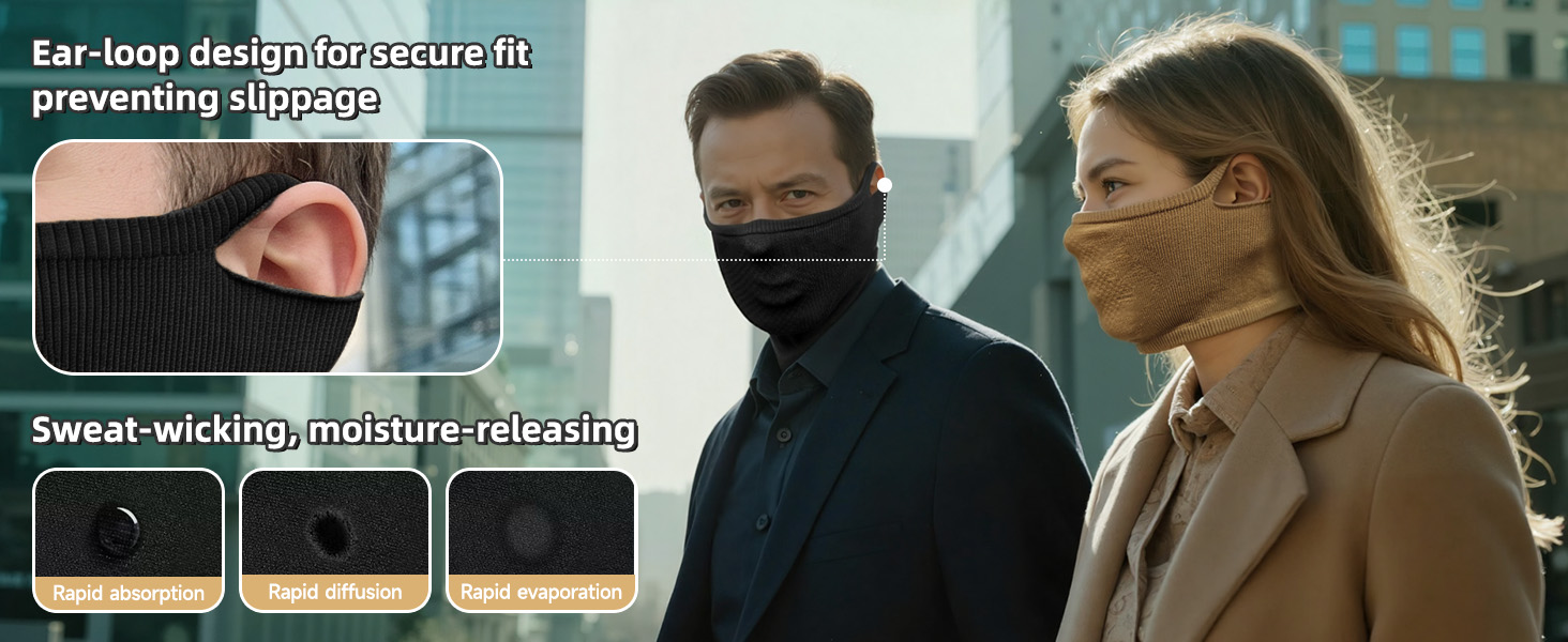 neck gaiter with ear loops