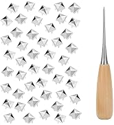 800 Pcs 10mm Pyramid Studs for Clothing Metal Studs for Clothing with Tool Perfect for DIY Leathe...