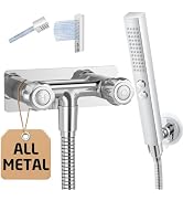 All Metal RV Shower Faucet with Hose and 2 Function Showerhead, KES No Leak Camper Shower Faucet ...