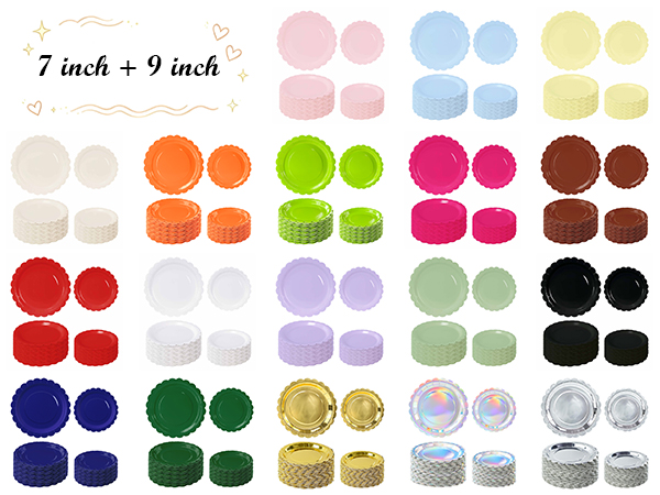 scalloped paper plates disposable small dessert plates large dinner plates for party scalloped plate