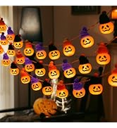 fesopial Halloween String Lights, 9.8FT 20 LED Halloween Fairy Light Decor | Orange Purple Black ...