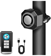 Cruxer Bike Alarm USB Rechargeable with Mount, Electric Bike Alarm with Remote Motion,Wireless Bi...