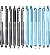ParKoo Gel Pens Quick Dry Ink Fine Point 0.5mm, Retractable Rolling Ball 6 Black/6 Blue Ink Pen, ...