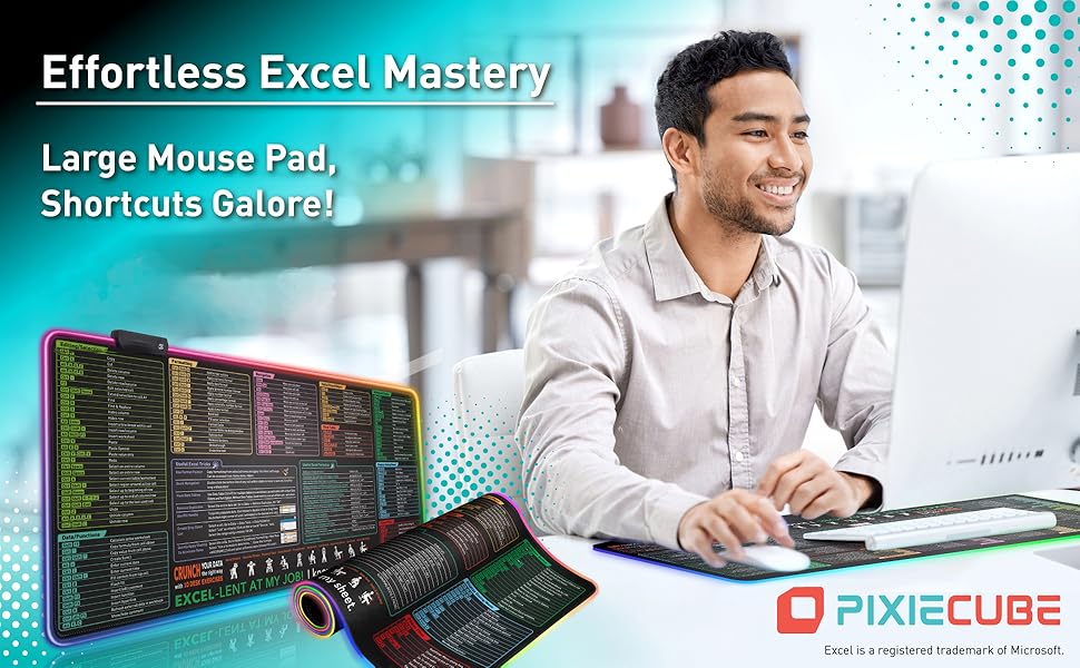 Excel mouse pad excel cheat sheet desk mat