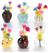 GOOZADA 6 Pack Mini Ceramic Vase Magnets, Glass Magnet Vases for Refrigerator, Cute Mini Vase Mag...