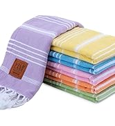 GOLD CASE HOME COLLECTION Lycia Turkish Hand Towels for Bathroom Set of 6-100% Cotton Luxury Deco...