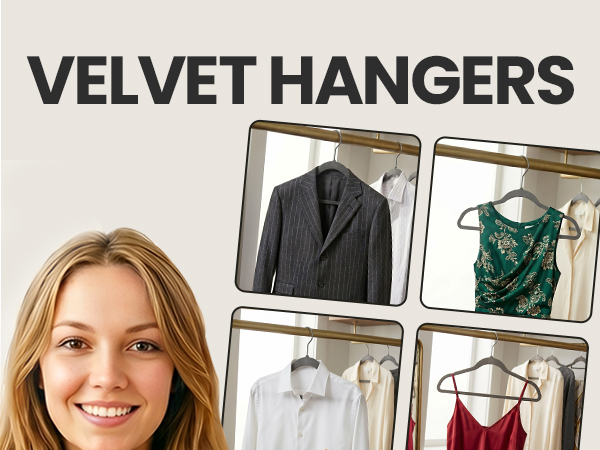 Grey Velvet Hangers