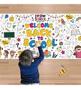OHOME Back to School Giant Coloring Poster/Tablecloth - Back to School Decorations - 30 x 72 Inch...