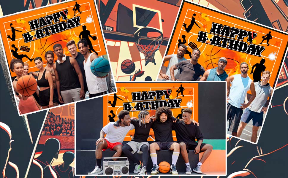 basketball party backdrop