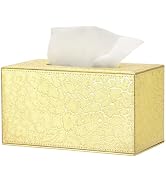 Hoowen Tissue Box Cover Rectangular, Faux Leather Tissue Box Holder for Bathroom Office Bedroom, ...