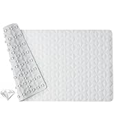 WRISIN Non Slip Bathtub Mat for Bath Tub Shower - Natural Rubber Mat with 241 Suction Cups - Soft...