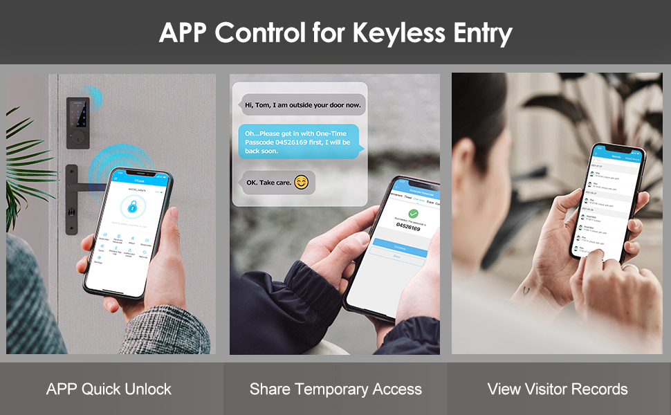 Keyless Entry Door Lock Electronic Keypad Bluetooth SmartKey Security Smart Deadbolt Apartment