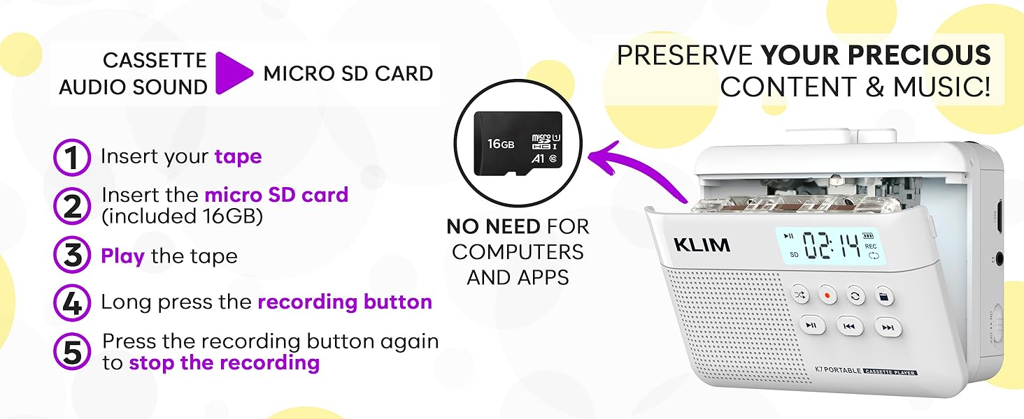 K7 Cassette Player WHITE