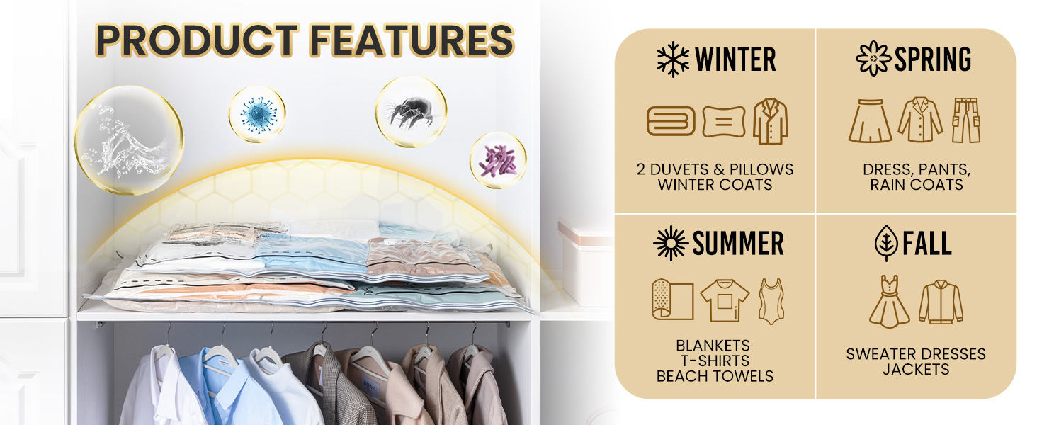 vacuum sealed bags for clothing