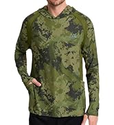 UVSAI Men’s UPF 50+ Hoodie Shirt Long Sleeve Permanent UV Sun Protection Vented Tee Performance f...