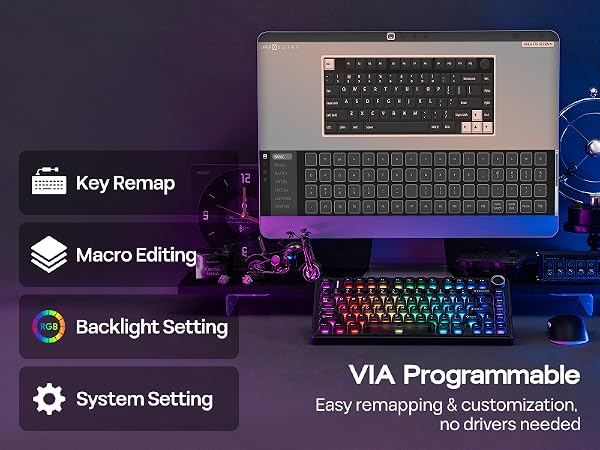 F75 wireless gaming keyboard