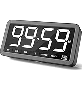 VOCOO Digital Kitchen Timer with 7.8” Extra Large Display, Magnetic LED with 3 Brightness, 4 Alar...