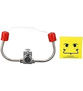 Faucet Mounted Eyewash Station with Cover, Stainless Steel Double Nozzle Emergency Eye Wash Stati...