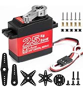 25KG High Torque RC Servo, Miuzei Waterproof Servo Motor Compatible with 1/8, 1/10, 1/12 RC Car, ...