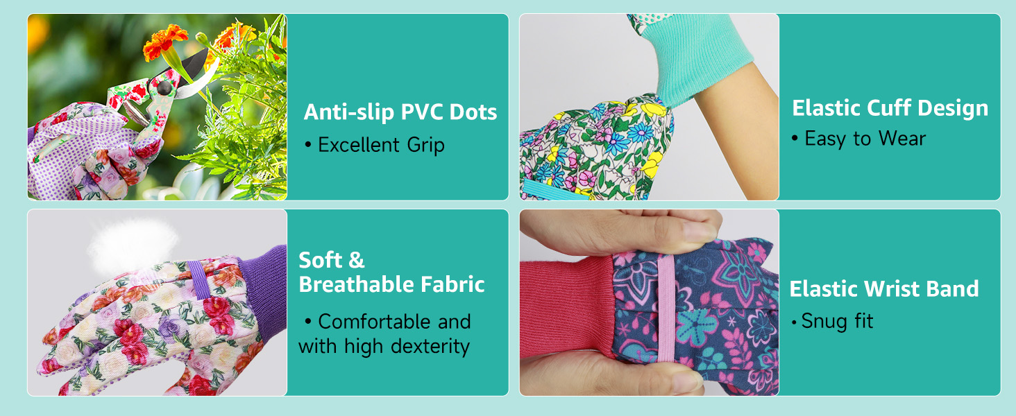 soft and breathable gardening gloves