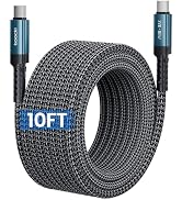 10FT USB C to USB C Cable, 240W Fast Charging, Extra Long Type C Cord | PD 3.1 , Durable Nylon Br...