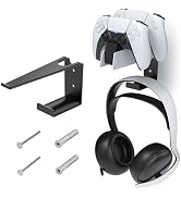 JUSPRO Metal Wall Mount for PS5 DualSense Charging Station - Sturdy Space-Saving Dock Bracket wit...