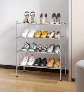 Shoe Rack’, Double Layer Free Standing Shoe Rack, Entry Way Coat and Shoe Rack, Sturdy Shoe Rack