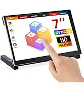 ELECROW 7 Inch Touchscreen Monitor for Raspberry Pi, 1024X600 IPS HD Capacitive Touch Screen Disp...
