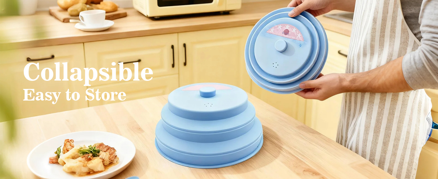 collapsible silicone lid for microwave