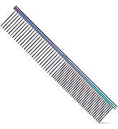 ROPO Dog Comb for Removing Matted Fur - Pet Dematting Comb with Rounded Teeth and Non-Slip Grip H...