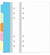 (2-Pack) A6 Lined Paper Refills for Filofax Personal Binder Planner - 160 Sheets/320 Pages Paper ...
