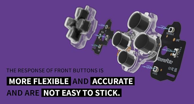eXtremeRate Face Buttons Clicky Kit for PS5 Edge Controller Dpad Action ABXY Buttons Mouse Click Kit