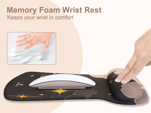 Ergonomic Memory Foam Wrist Rest for Laptop, Computer