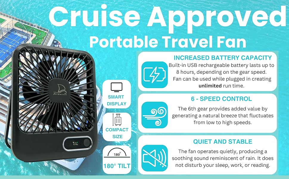 Cruise fan approved carnival, cruise fan, cruise approved fans, magnetic fan for cruise