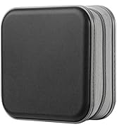 alavisxf xx CD Case, 48 Capacity Hard Plastic DVD Case Portable Zipper CD Case Holder Large Stora...