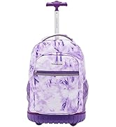 Travelers Club 18" Rolling Backpack with Shoulder Straps, Purple Tye