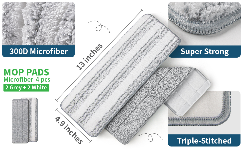 oshang flat mop pads heads refills