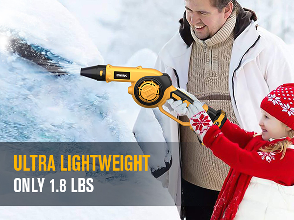Ultra-Lightweight cordless leaf blower, Only 1.8 Lbs