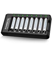 Rechargeable AAA Batteries with Charger, Advanced Individual Cell Battery Charger, High Capacity ...