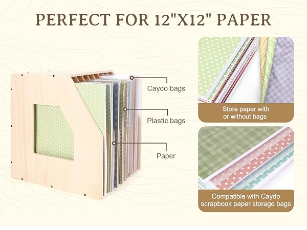 Scrapbook Paper Storage Organizer