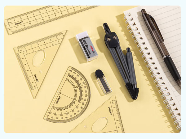 geometry set, math supplies, protractor and compass set, middle school supplies