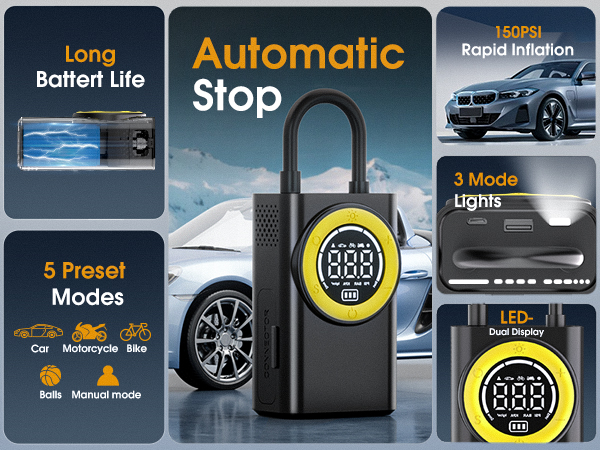 Tire Inflator Portable Air Compressor