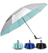 Prospo UPF 50+ UV Protection Umbrella 62 Inch Large Compact Folding Travel Umbrella Auto Open Clo...