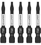 GRENPRO Screwdriving Power Bits T10-2IN*5pcs,Torx Head Bit Set ,2" Long High Impact Tough Magneti...