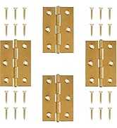 4 Pack Gold Door Hinges, 3 Inch Stainless Steel Hinges for Furniture Door Window, Jewelry Bo...