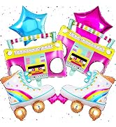 BoomBox Balloon and Roller Skate Balloon Set - Large, 22 Inch | Roller Skate Balloons for Roller ...