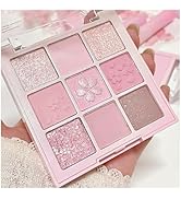 9 Colors Eye Shadow Palette Makeup,Light Pink Purple Matte Glitter Shimmer Nude Eyeshadow Palette...