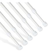 6Pcs Tension Rod, Goowin Tension Curtain Rod, No Drilling Rustproof Spring Small Tension Rod, Adj...