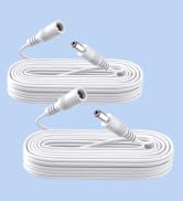 ANLINK 2 Pack 20ft 6M DC Power Extension Cable, 2PCS DC 12V Power Adapter Extension Cord 5.5mm x ...